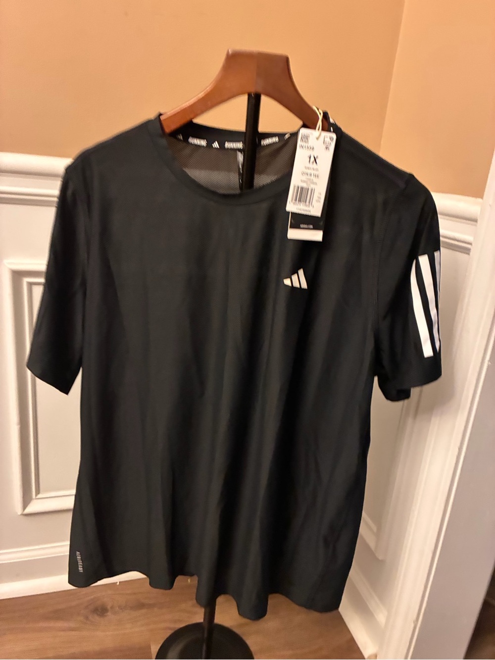 Adidas Women's Own The Run T-Shirt, Black 1X/Plus Size New